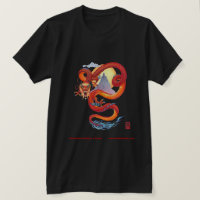 Chinees t-shirt rode draak
