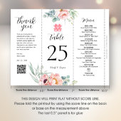 Chinees Tafelnummer, Menu & Bedankt Opmerking