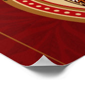 Chinees thema Tiger Editable Poster (Hoek)