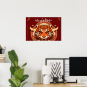 Chinees thema Tiger Editable Poster (Thuiskantoor)