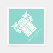 Chinees Tortelduifjes Dubbel gelukssymbool Servet (Voorkant)