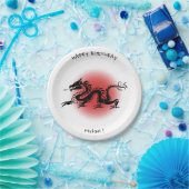 Chinees traditioneel bord van de drakenverjaardags (Feest)