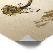 Chinees traditioneel inktschilderij met vogels poster (Hoek)