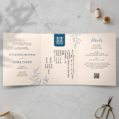 Chinees tweetalig minimaal verlof bruiloft uitnodi drieluik programma