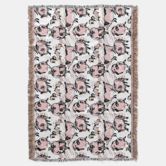 Chinees varkensjaar 2019 Oorspronkelijke tekening  Deken (Voorkant Verticaal)