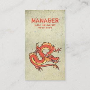 Chinees Visitekaartje Restaurantmanager Dragon