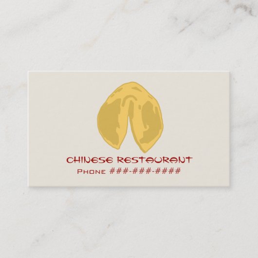 Chinees Visitekaartje voor restaurants (Voorkant)