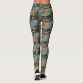 Chinees vissymbool bruine en turquoise Leggings (Achterkant)