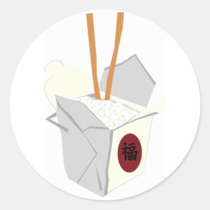 Chinees voedsel ronde sticker