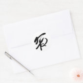 Chinees vredessymbool ronde sticker (Envelop)
