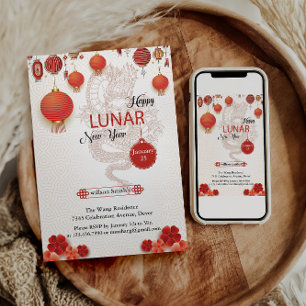 Chinees witgoud Gelukkig Lunar Nieuwjaar van de zo Feestdagenkaart