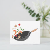Chinees Wok Briefkaart (Staand voorkant)
