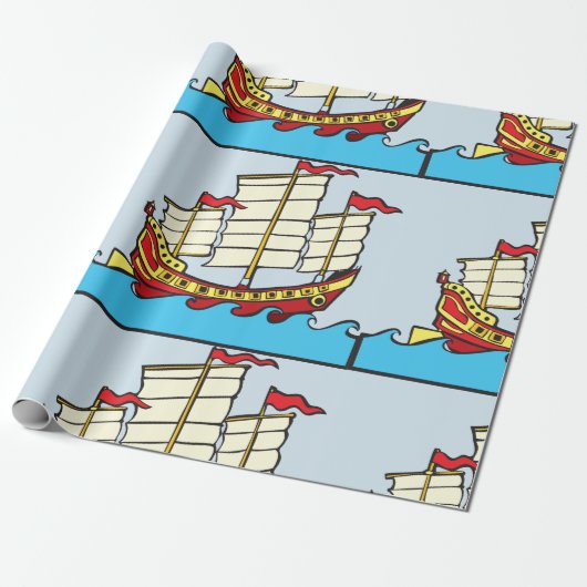 Chinees zeilpapier cadeaupapier (Uitgerold)