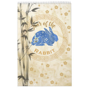 Chinees Zodiab Rabbit Year Golden Bamboo Kalender
