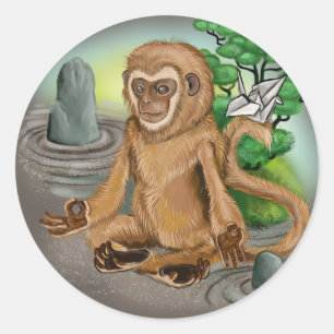 Chinees Zodiac-jaar van de aap Ronde Sticker