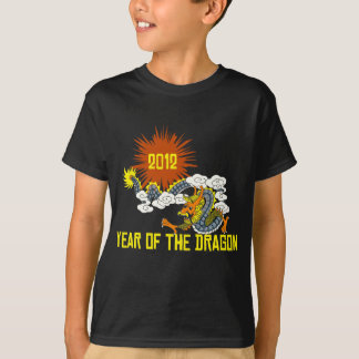 Chinees Zodiac-jaar van de draak 2012 donker T-shirt