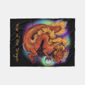 Chinees Zodiac-jaar van de draak Fleece Deken (Voorkant (Horizontaal))