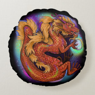 Chinees Zodiac-jaar van de draak Rond Kussen