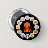 Chinees Zodiac-jaar van de draak Ronde Button 5,7 Cm (Voorkant /achterkant)