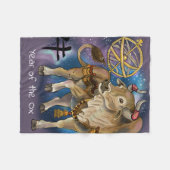 Chinees Zodiac-jaar van de Ox Fleece Deken (Voorkant (Horizontaal))