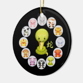 Chinees Zodiac-jaar van de slang Keramisch Ornament (Links)