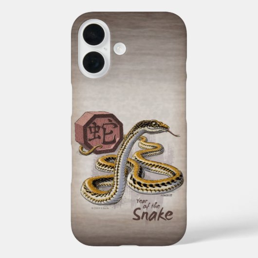 Chinees Zodiac-jaar van de slangenkunst Case-Mate iPhone Case (Achterkant)