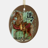 Chinees Zodiac-jaar van het paard Keramisch Ornament (Rechts)