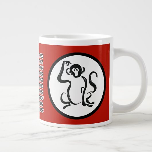 Chinees Zodiac Monkey Jumbo Mok (Rechts)