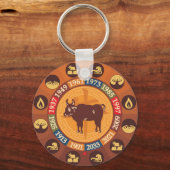 Chinees Zodiac - Ox Sleutelhanger (Voorkant)