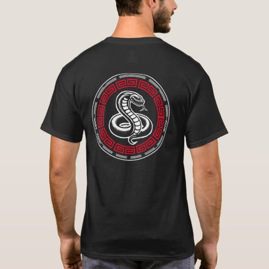 Chinees Zodiac T-shirt Snake Red Ring (Achterkant)