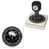 Chinees Zodiac varken ID542 Rubberstempel (Gestempeld)
