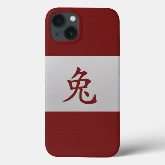 Chinees zodiakoestisch bord Rabbit red Case-Mate iPhone Case (Achterkant)