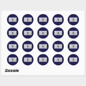 Chinees zodiumteken Ox blauw Ronde Sticker (Vel)