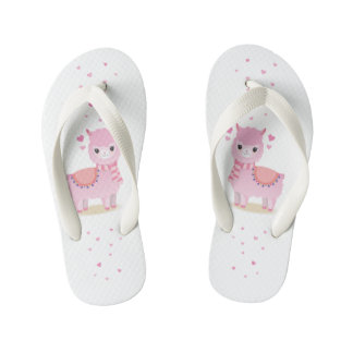 Chinelo Infantil Lhama Rosa Kinder Teenslippers
