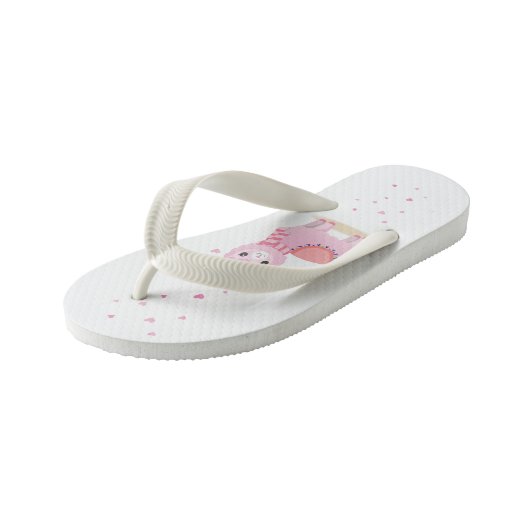 Chinelo Infantil Lhama Rosa Kinder Teenslippers (Schuin)
