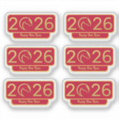 Chines New Year Horse Perfect Gift Sticker (Voorkant)