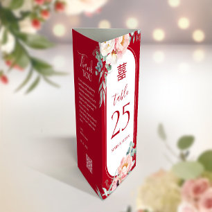 Chinese 3 in 1 Tafelnummer, Menu & bedankkaart