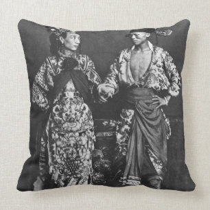 Chinese acteurs, c.1870 (foto) kussen