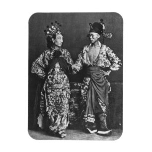 Chinese acteurs, c.1870 (foto) magneet