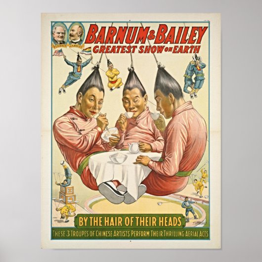 Chinese artiesten Troupes Circus Poster (Voorkant)