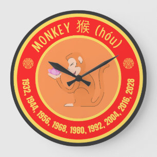 Chinese Astrologie Aap teken Grote Klok