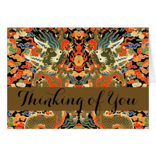 Chinese Aziatische draak kleurrijke kunst