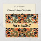 Chinese Aziatische draak kleurrijke kunst Kaart (Voorkant / Achterkant)