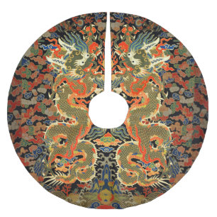 Chinese Aziatische draak kleurrijke kunst Kerstboom Rok