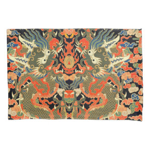 Chinese Aziatische draak kleurrijke kunst Kussensloop