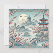 Chinese blauwe Tegel Kaart