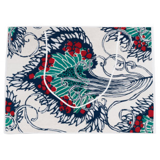 CHINESE BLOEMEN PRINT CADEAUZAK GROOT CADEAUZAKJE