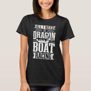 Chinese boot met raceboot en drakenboot racin t-shirt