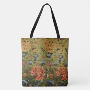 Chinese Brocade - groen Draagtas