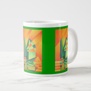 Chinese broeknagels op zonneschijn Oranje en groen Jumbo Mok